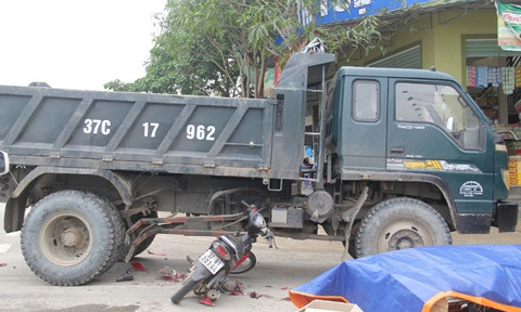 Hiện trường vụ tai nạn.