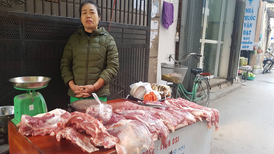 Giá thịt lợn tăng từng ngày và không có dấu hiệu chững lại. Ảnh: N.M