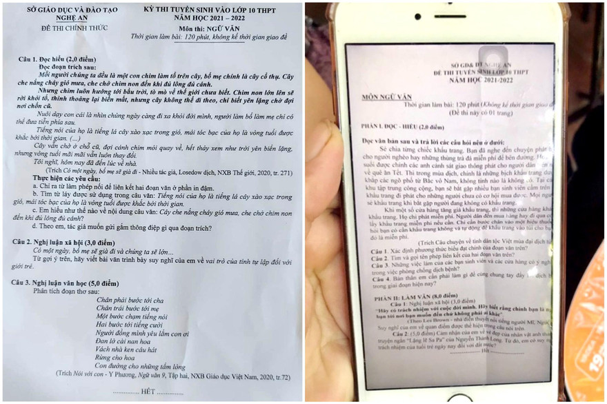 Sự thực đề thi môn Ngữ văn ở Nghệ An bị ‘rò rỉ’