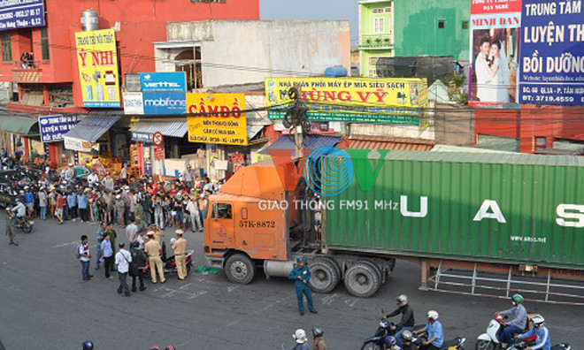 Hiện trường vụ tai nạn.