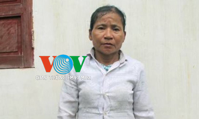 Bà Nguyễn Thị Liên tại cơ quan điều tra.