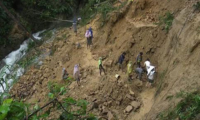 Khu vực 3 phu vàng bị vùi lấp. Ảnh: T.Y.