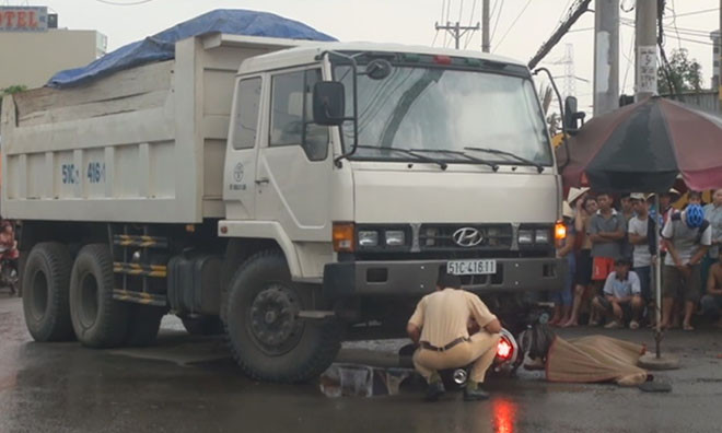 Hiện trường vụ tai nạn.