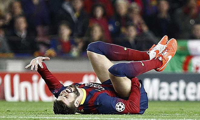 Pique có thể phải nghi thi đấu tới hơn 6 tuần.