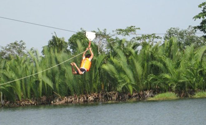 rò chơi "đu dây tử thần" tại KDL sinh thái Bò Cạp Vàng vừa gây tai nạn làm nữ du khách tử vong.