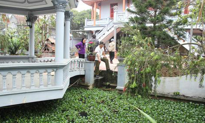 Hiện trường vụ 2 cháu nhỏ bị đuối nước.