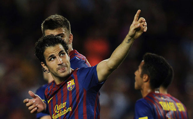 Fabregas đứng đầu danh sách “Vua kiến tạo” ở châu Âu.