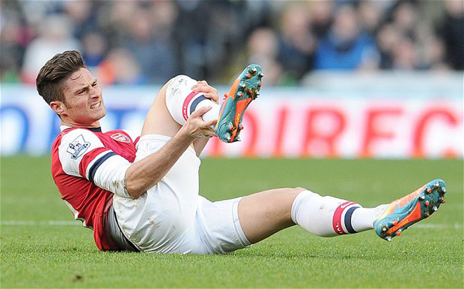 Olivier Giroud đang bị vắt kiệt sức