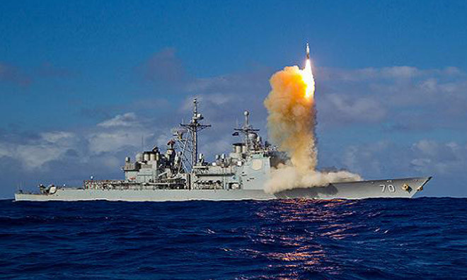 Một khu trục hạm sử dụng hệ thống Aegis.