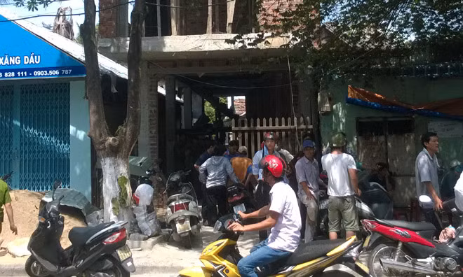 Hiện trường vụ tai nạn lao động khiến anh C. tử vong.