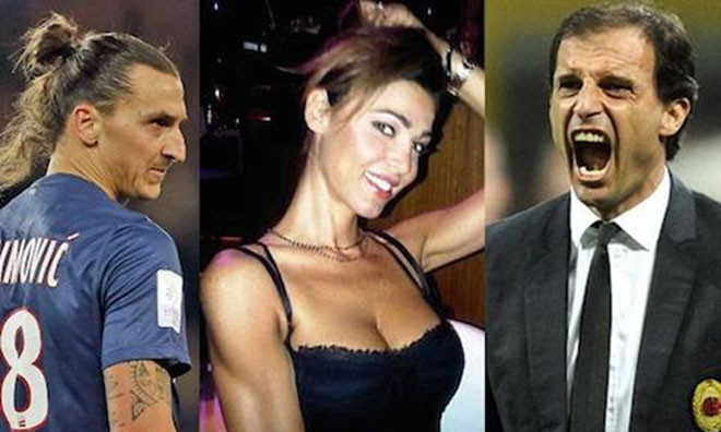 Cecilia Capriotti từng khiến Ibrahimovic suýt tẩn Allegri