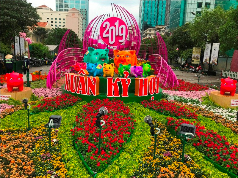 Đường hoa Tết Kỷ Hợi khai mạc vào tối nay 2/2.