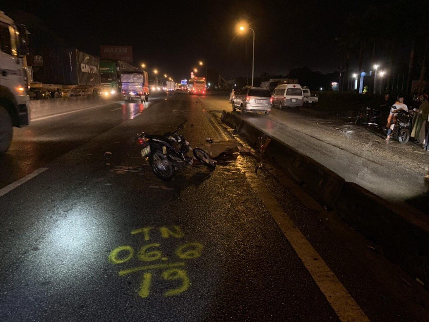 Hiện trường vụ tai nạn.