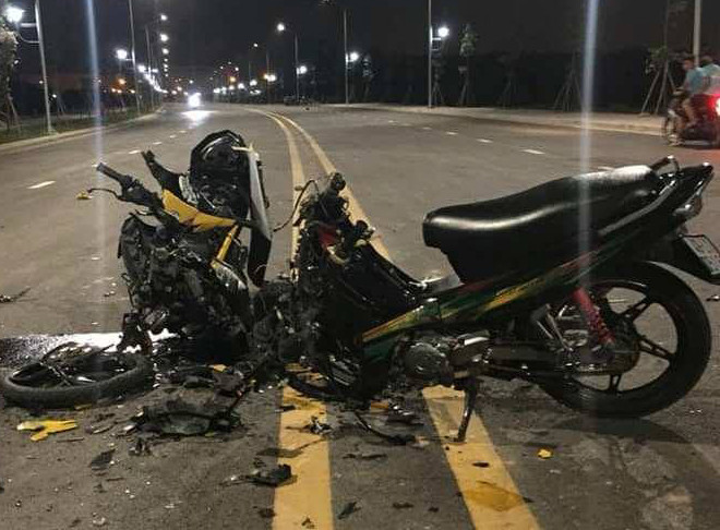 Hiện trường vụ tai nạn.