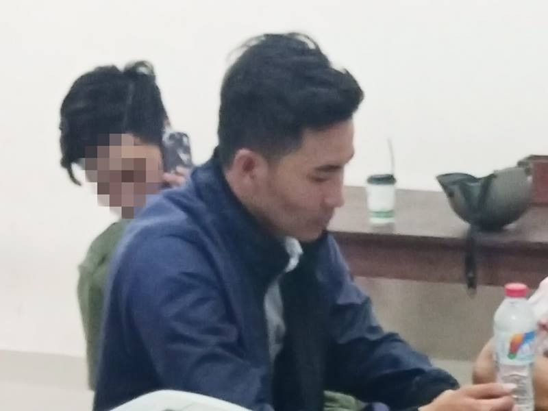 Thắng đến công an tự thú sau khi gây án.