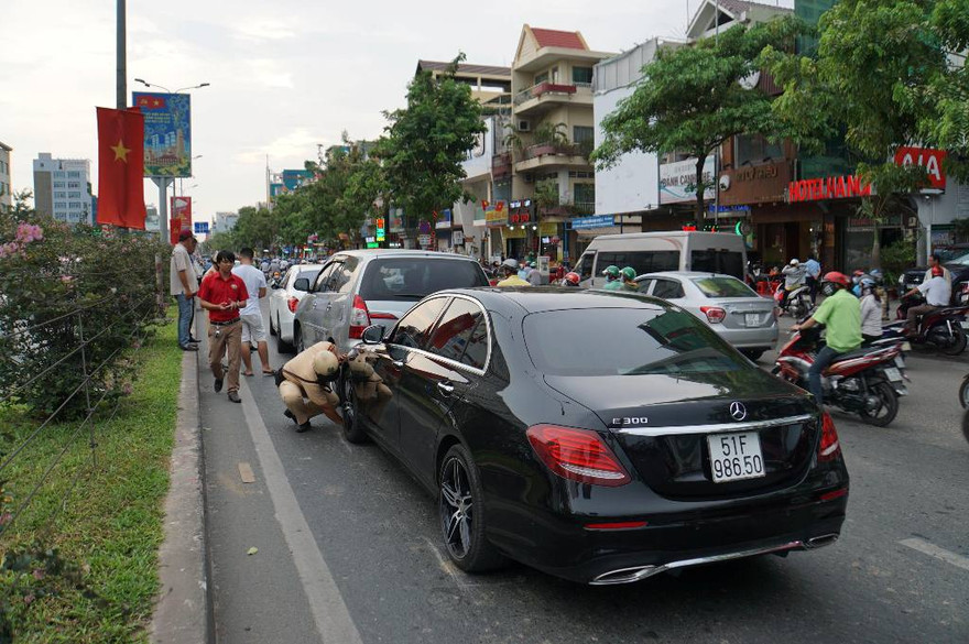 Hiện trường vụ tai nạn.