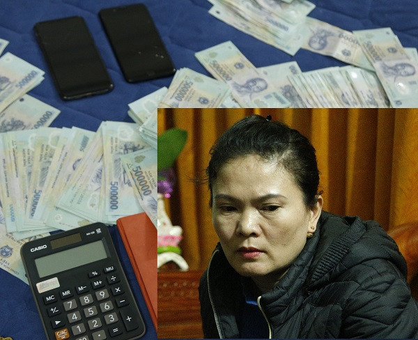 Đối tượng Bùi Thị Hà Lan cùng tang vật