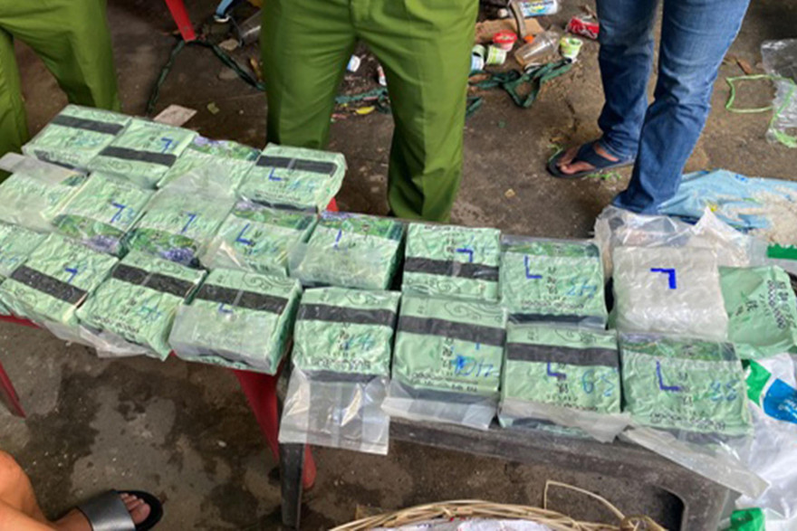 Lượng lớn ma túy bị thu giữ.