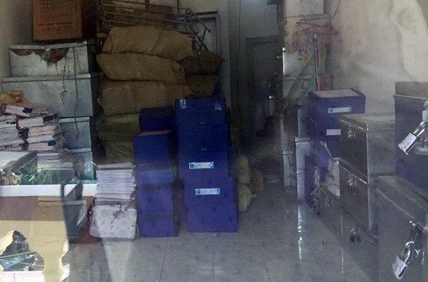 Cận cảnh nơi cất giữ tài liệu vụ gian lận điểm thi tại Hà Giang 