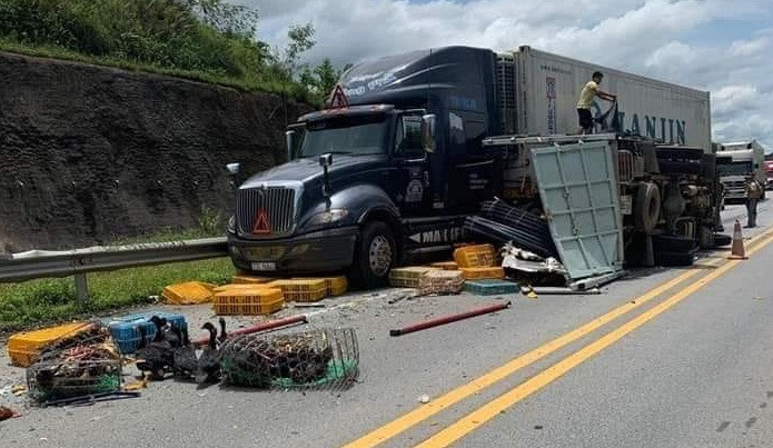 Hiện trường vụ tai nạn.