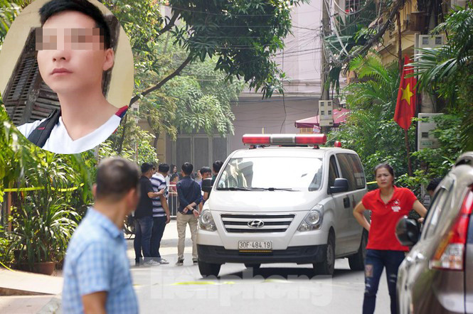 Giàng A Dông (ảnh nhỏ) và hiện trường bị phong tỏa. 