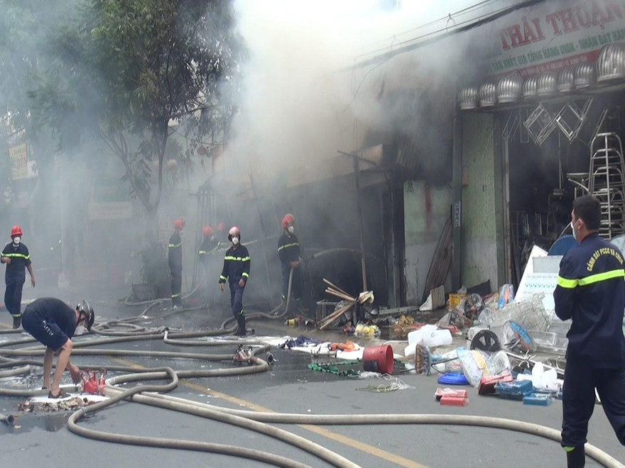 Hiện trường vụ cháy.
