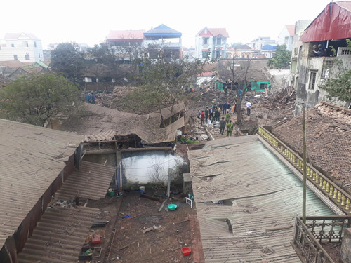 Hiện trường vụ nổ sáng ngày 3/1