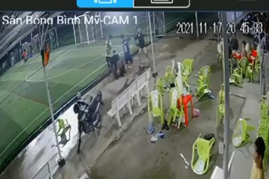 Hiện trường vụ việc. Ảnh camera ghi lại