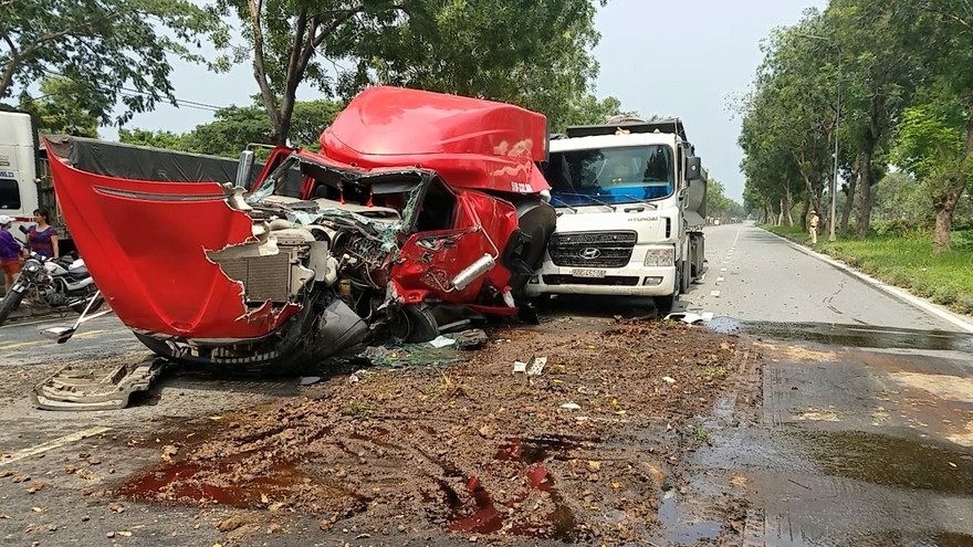 Hiện trường vụ tai nạn.