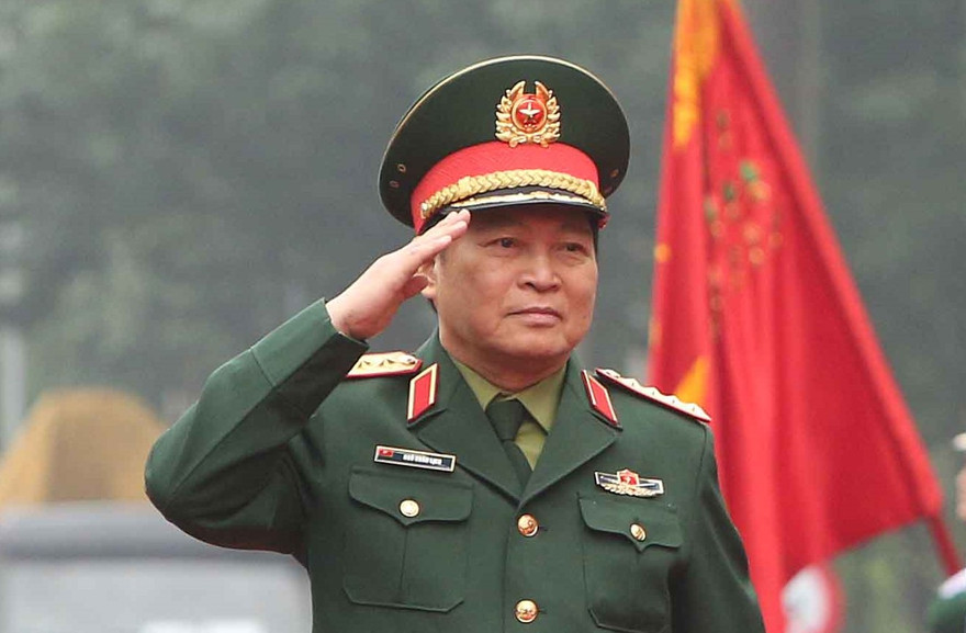 Đại tướng Ngô Xuân Lịch, Ủy viên Bộ Chính trị, Phó Bí thư Quân ủy T.Ư, Bộ trưởng Bộ Quốc phòng. Ảnh: Nguyễn Minh