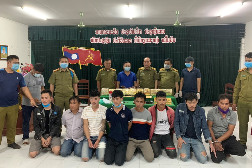 Các đối tượng trong đường dây ma túy vừa bị Biên phòng Việt Nam và Công an Lào bắt giữ.