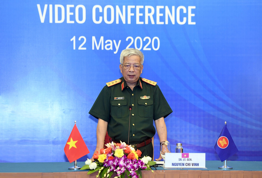 Thượng tướng Nguyễn Chí Vịnh phát biểu tại ADSOM WG, sáng 12/5