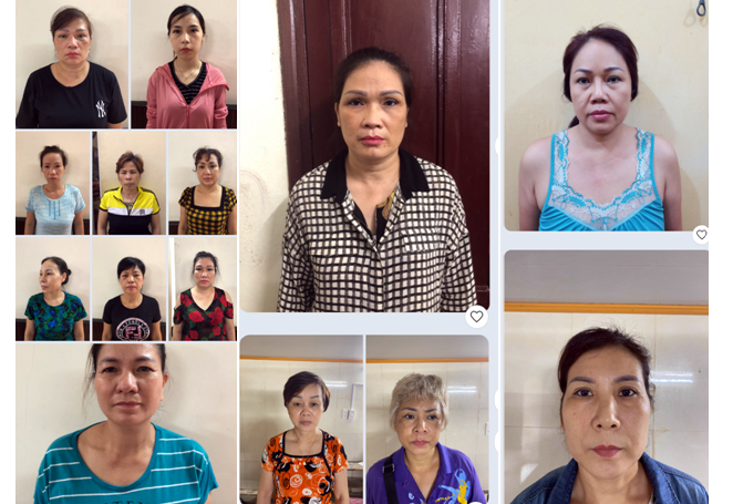 Các đối tượng trong đường dây tổ chức đánh bạc. Ảnh: Công an Hải Phòng