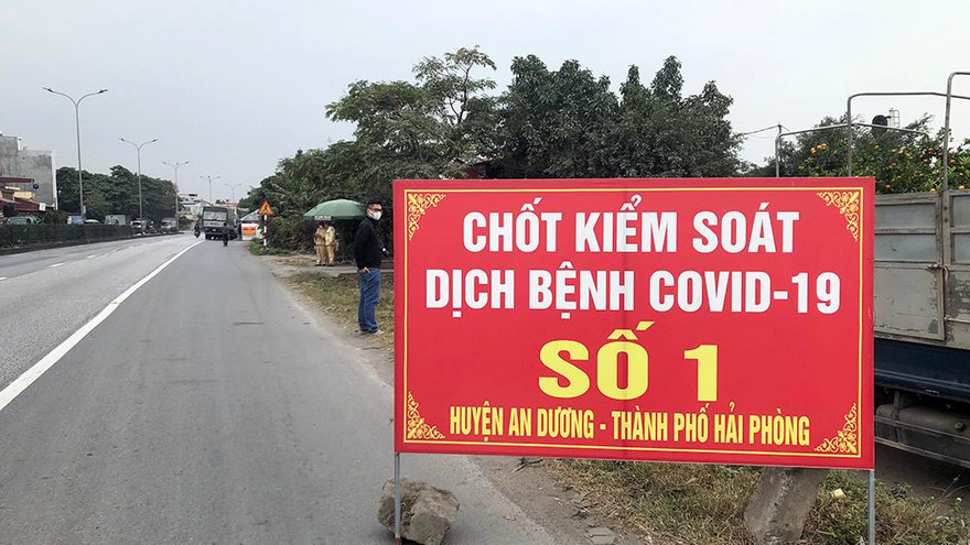 Chốt kiểm soát COVID-19 số 1, TP Hải Phòng.