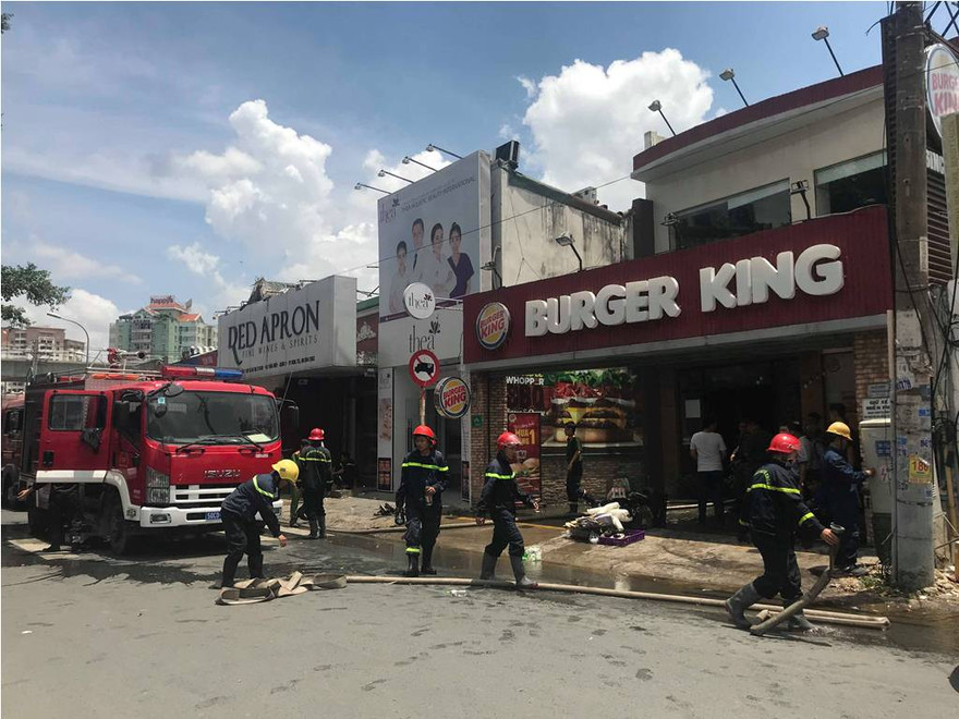 Hiện trường vụ cháy.