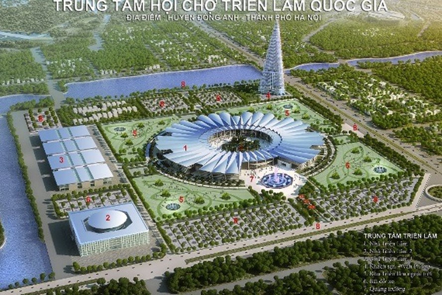 Phối cảnh dự án Trung tâm Hội chợ triển lãm quốc gia.