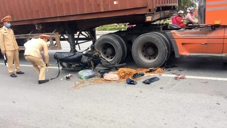 Hiện trường vụ tai nạn.