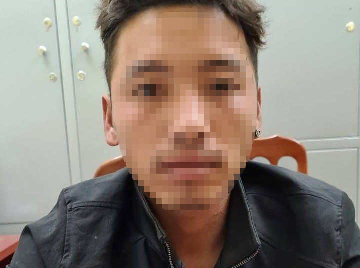 Đối tượng Phạm Xuân Nguyên tại cơ quan công an.