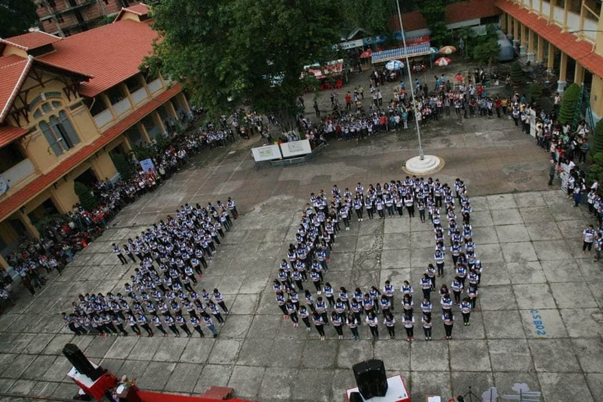 Sinh viên Trường ĐH Sài Gòn trong một chương trình tổ chức tại trường