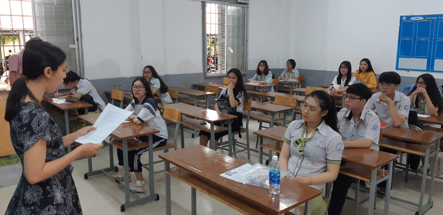 Thí sinh tham dự kỳ thi THPT QG 2019 tại TPHCM