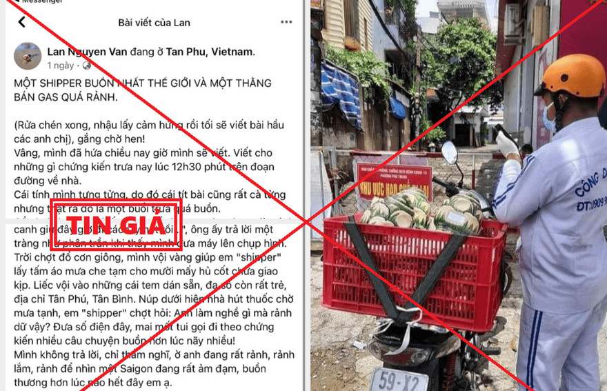 Bài viết sai sự thật trên facebook ông Lân.