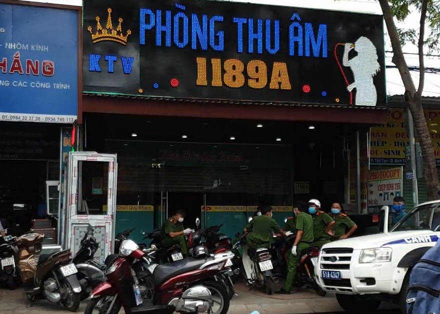 Phòng thu âm nơi phát hiện 28 người Trung Quốc.