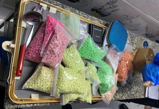 Lượng lớn ma túy bị thu giữ.