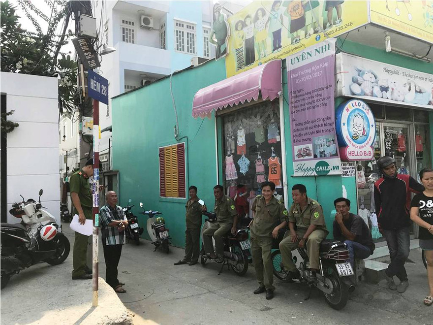 Con hẻm nơi xảy ra vụ việc.