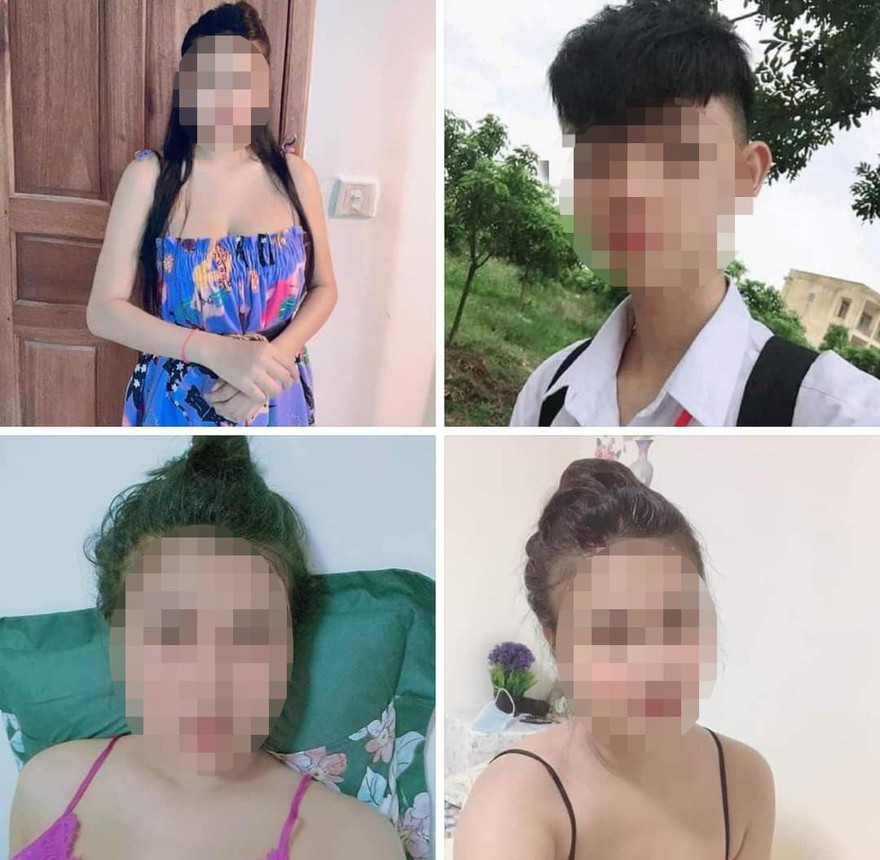 Hình ảnh người phụ nữ và nam sinh được đăng trên mạng xã hội.