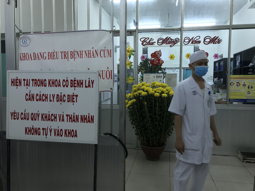 Khu vực cách ly bệnh viện Chợ Rẫy nơi điều trị 2 bệnh nhân dương tính virus corona.