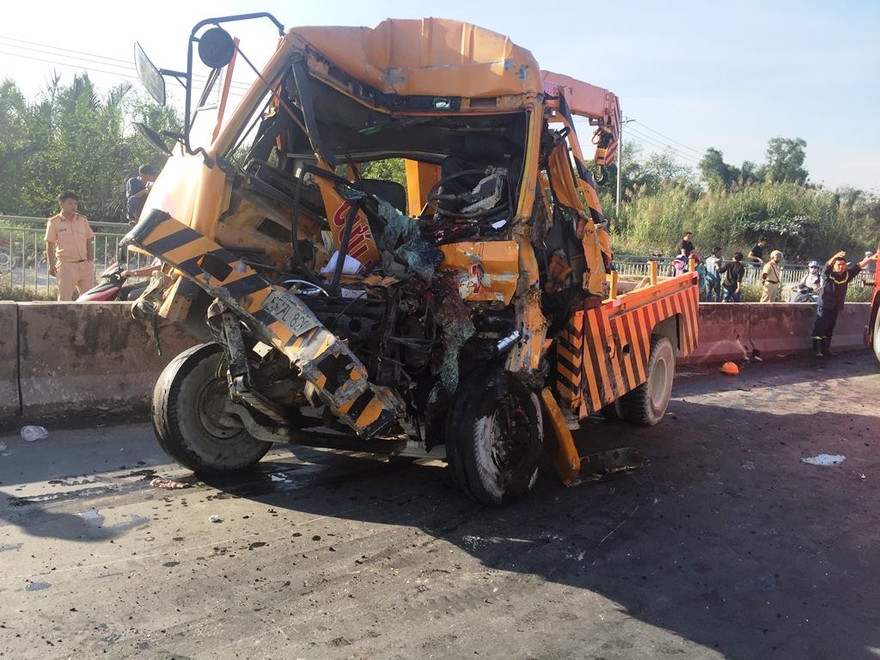 Hiện trường vụ tai nạn.