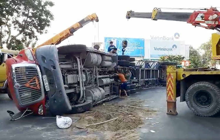 Hiện trường vụ tai nạn.