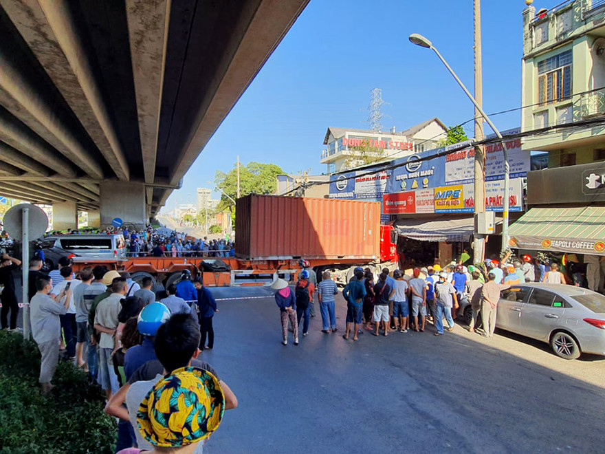 Hiện trường vụ tai nạn.