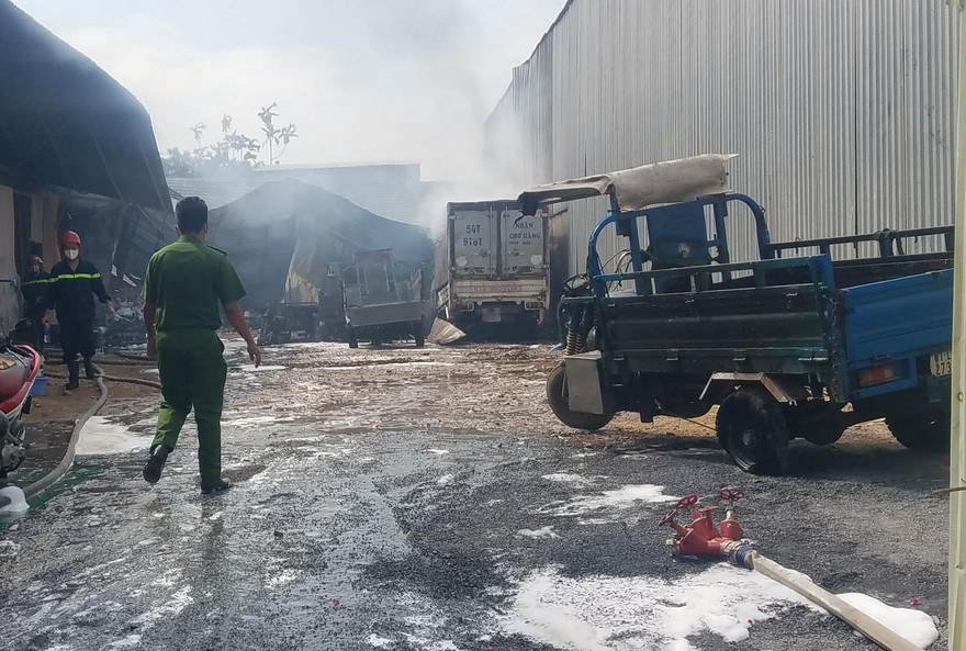 Hiện trường vụ cháy.